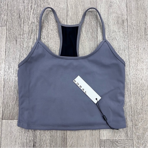 KORAL Sideline Leah blackout sports bra in volcanic glass Size M - Picture 3 of 3